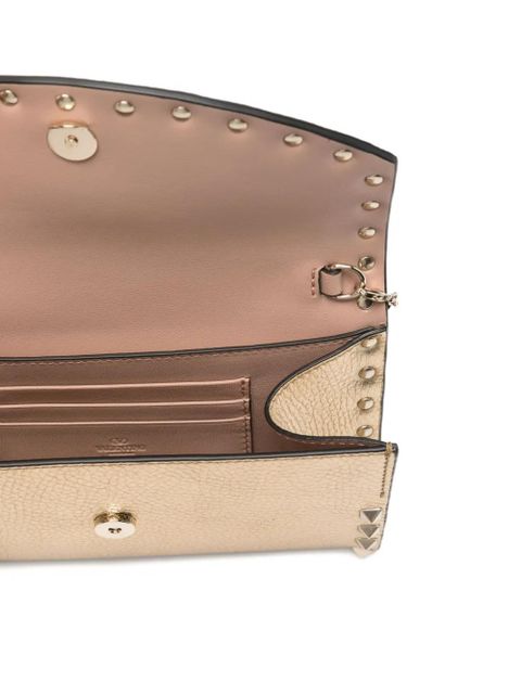 Valentino Garavani Rockstud studded leather wallet - Gold