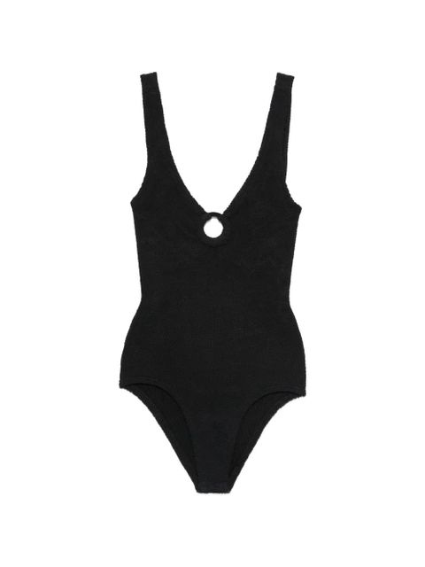 Hunza G ring textured swimsuit - Black - zdjęcie produktu nr 1