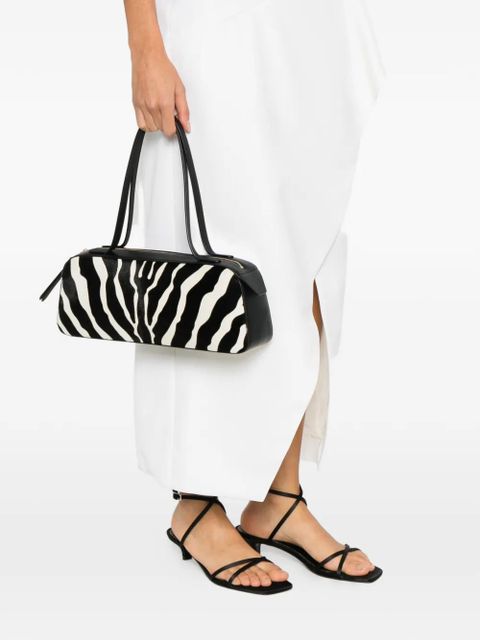 KHAITE Simona zebra-print shoulder bag - White