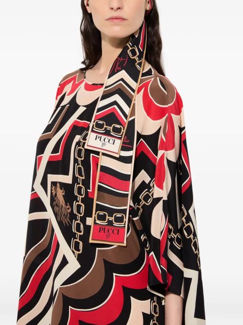 PUCCI Istrice Marmo-print silk scarf - Black