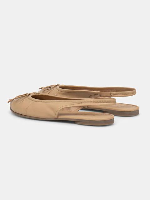 Answear.LAB baleriny kolor beżowy z odkrytą piętą