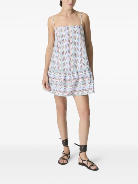 Missoni chevron-patterned mini dress - Blue - zdjęcie produktu nr 2