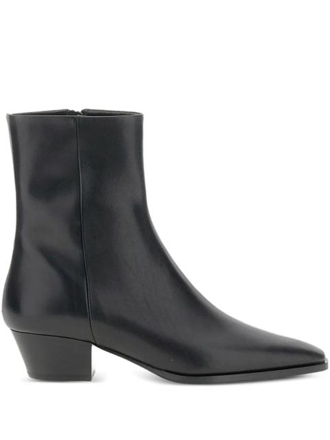 Aeyde zip-detail pointed-toe boots - Black - zdjęcie produktu nr 1