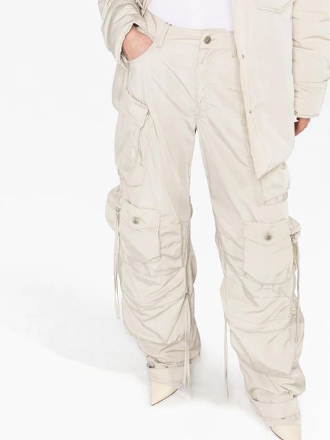 The Attico high-waisted cargo trousers - Neutrals