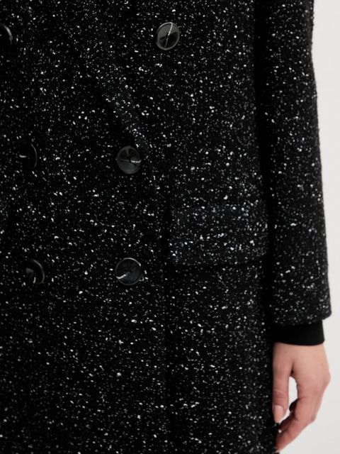 Sisley płaszcz z dodatkiem wełny kolor czarny 2YABLN06D