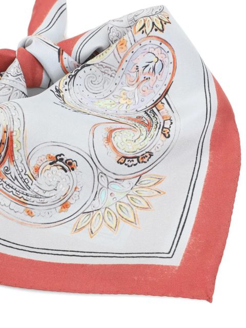 ETRO paisley-print border-detail scarf - White - zdjęcie produktu nr 2