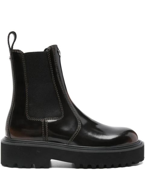 Maje patent-finish Chelsea boots - Brown - zdjęcie produktu nr 1