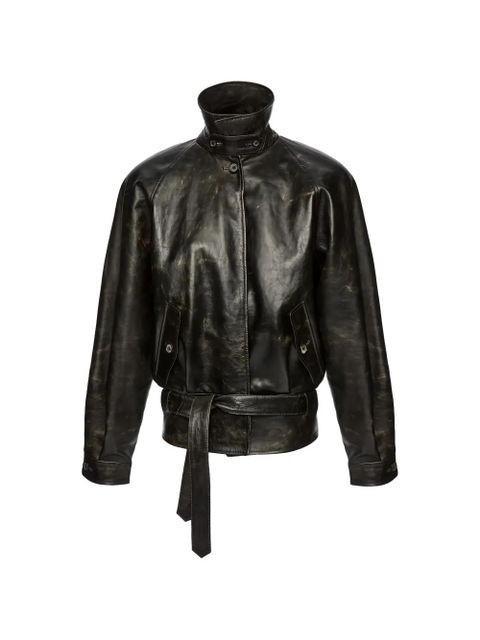 Magda Butrym belted stand-collar coat - Black - zdjęcie produktu nr 1