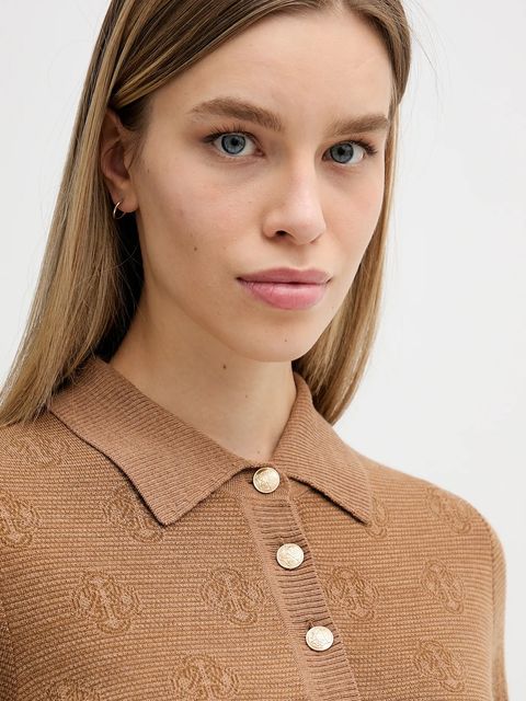 Gant sweter wełniany damski kolor brązowy lekki 4805400