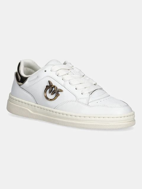 Pinko sneakersy skórzane Mandy 11 damskie kolor biały SS0077P108ZHC - zdjęcie produktu nr 1