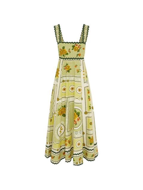 ALEMAIS Dixie Summer floral-print maxi dress - Yellow - zdjęcie produktu nr 1