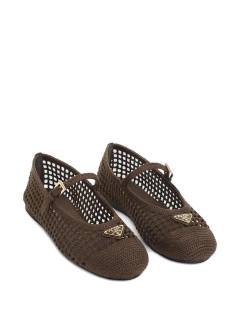 Prada crochet ballet flats - Brown - zdjęcie produktu nr 2