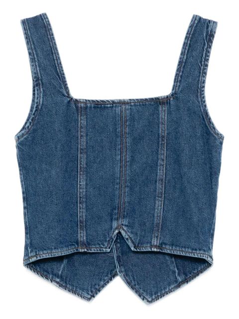 Reformation Bo denim top - Blue - zdjęcie produktu nr 2