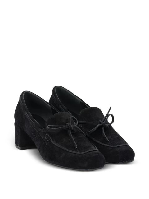 Aeyde front-tie suede loafers - Black - zdjęcie produktu nr 2