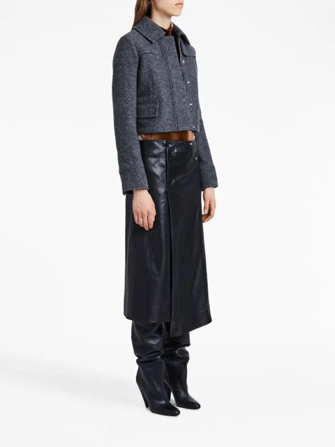 Proenza Schouler zipped wool cropped jacket - Grey