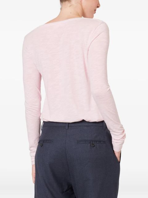 American Vintage Jacksonville long-sleeve V-neck T-shirt - Pink