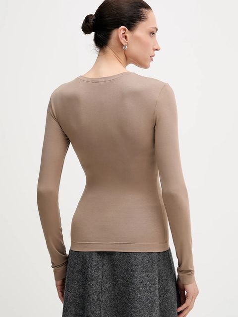 La Mania longsleeve MILO damski kolor beżowy LM.MILO