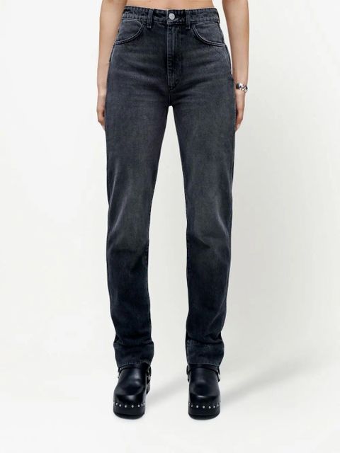 RE/DONE 70s high-waisted straight-leg jeans - Black