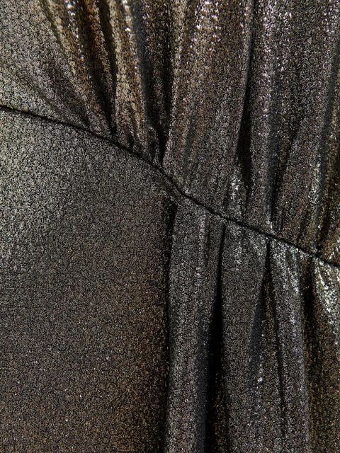 Essentiel Antwerp lurex mock-neck midi dress - Grey