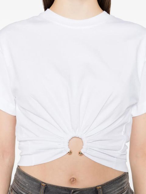 Rabanne ring-detail T-shirt - White