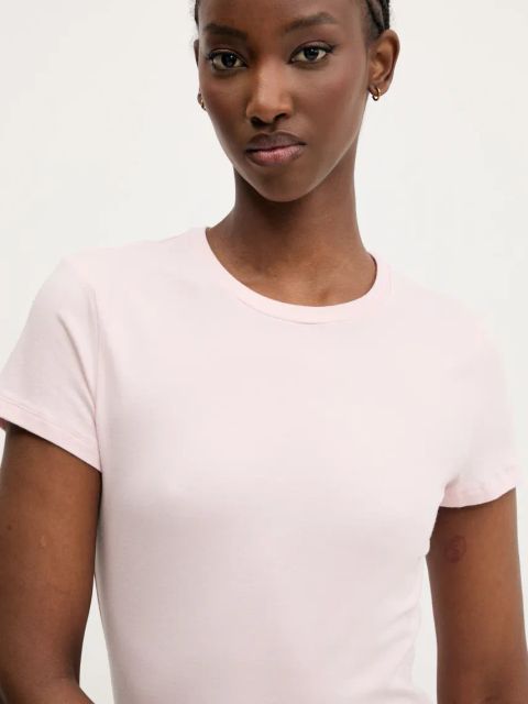 Abercrombie & Fitch t-shirt damski kolor różowy KI139-5249