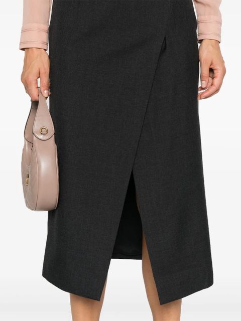 Gucci panelled midi skirt - Grey
