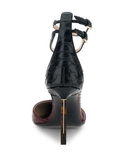 TOM FORD ankle strap stiletto heel pumps - Red