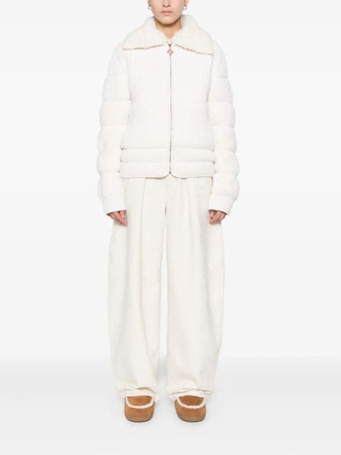 Casablanca ribbed padded jacket - White