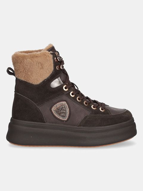 Blauer botki EMERY damskie kolor brązowy na platformie ocieplone F5EMERY01/SWA - zdjęcie produktu nr 2