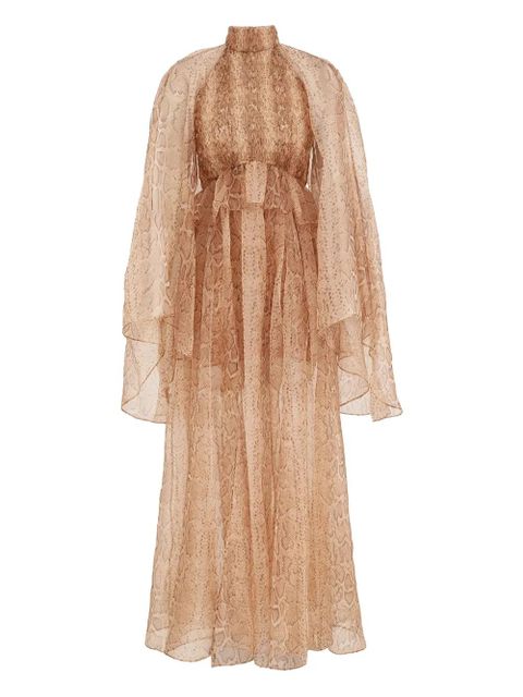 ZIMMERMANN snake-print maxi dress - Neutrals - zdjęcie produktu nr 1
