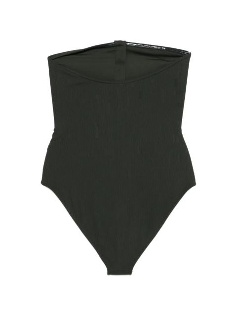TOTEME ribbed strapless swimsuit - Green - zdjęcie produktu nr 2