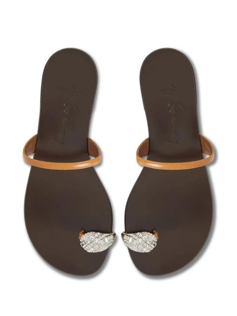 Giuseppe Zanotti leather sandals - Orange