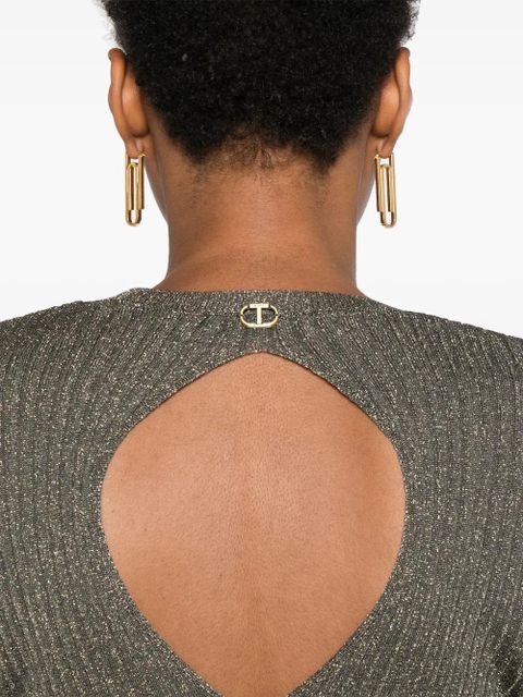 TWINSET lurex-detail sweater - Black