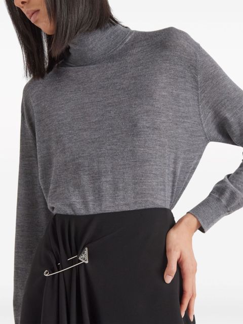 Prada roll-neck cashmere jumper - Grey