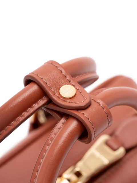 Miu Miu Arcadie logo-plaque top-handle tote bag - Neutrals