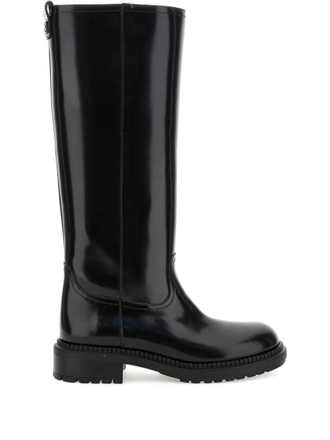 Casadei zip-up leather boots - Black - zdjęcie produktu nr 1