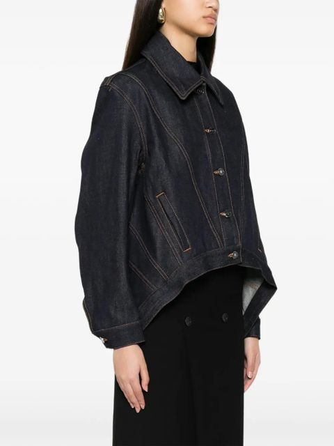 Givenchy curved-hem denim jacket - Blue