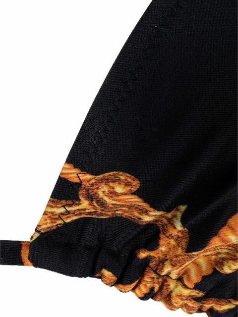 GANNI baroque-print halterneck bikini top - Black - zdjęcie produktu nr 2
