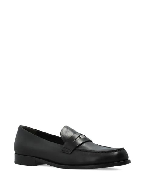 Tory Burch leather penny-slot loafers - Black