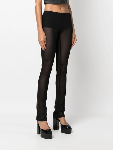 Blumarine low-rise semi-sheer trousers - Black