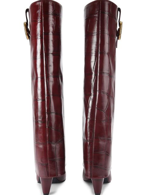 Kurt Geiger London kozaki skórzane Fold Over Tall Boot damskie kolor brązowy na słupku 5022354419
