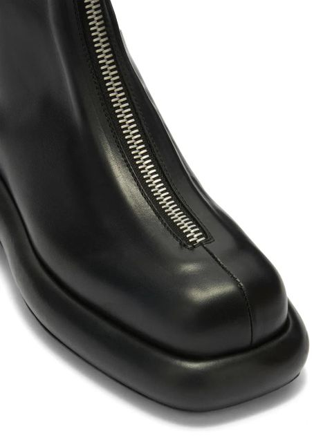 Jil Sander zip-up leather boots - Black