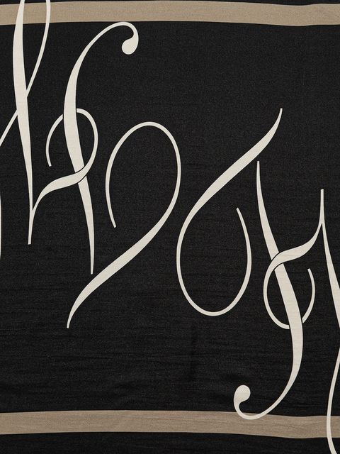 Tommy Hilfiger apaszka jedwabna damska kolor czarny wzorzysta AW0AW17967 - zdjęcie produktu nr 2