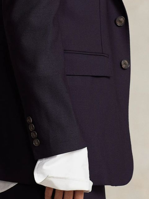 Polo Ralph Lauren marynarka wełniana RLXD SB kolor granatowy jednorzędowa gładka 211891060