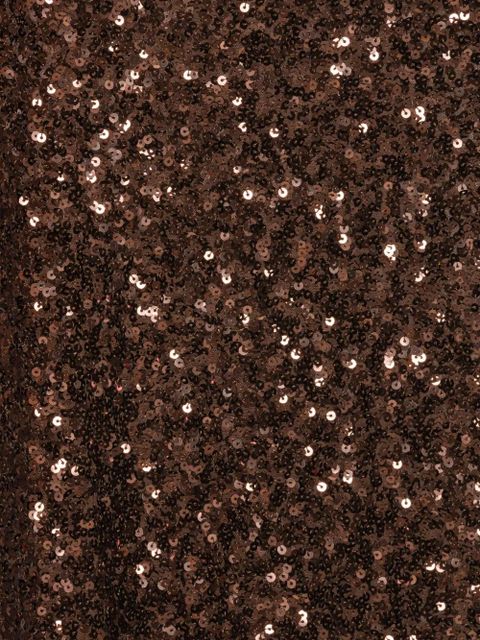 ROTATE BIRGER CHRISTENSEN sequin-embellishment puff-sleeve midi dress - Brown