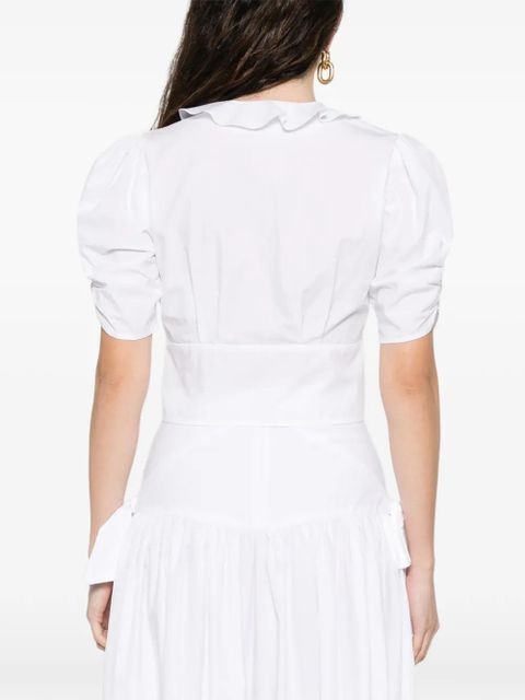 SANDRO ruffled-collar blouse - White