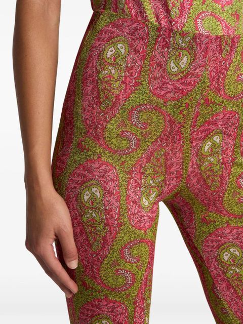 ETRO paisley foliage-motif trousers - Pink