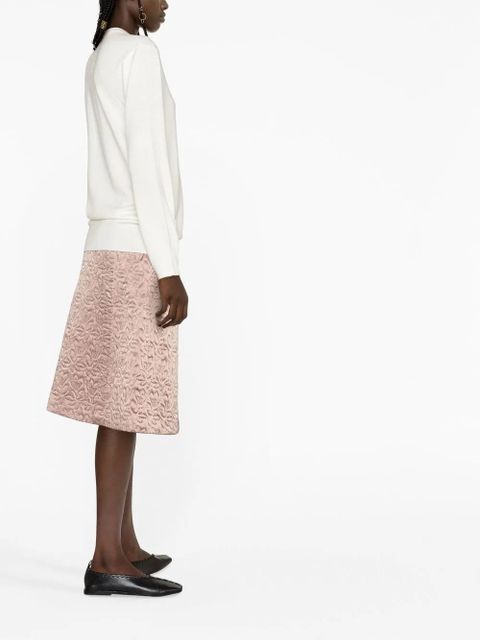 Jil Sander crew-neck wool jumper - White