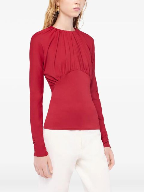 Rabanne long-sleeve blouse - Red