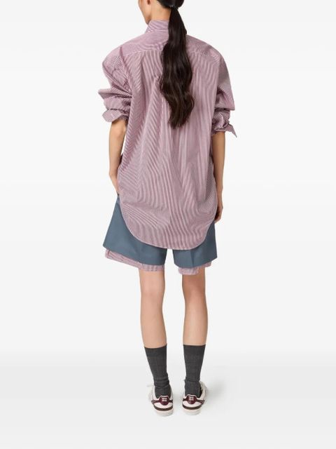 Miu Miu striped buttoned shirt - Red
